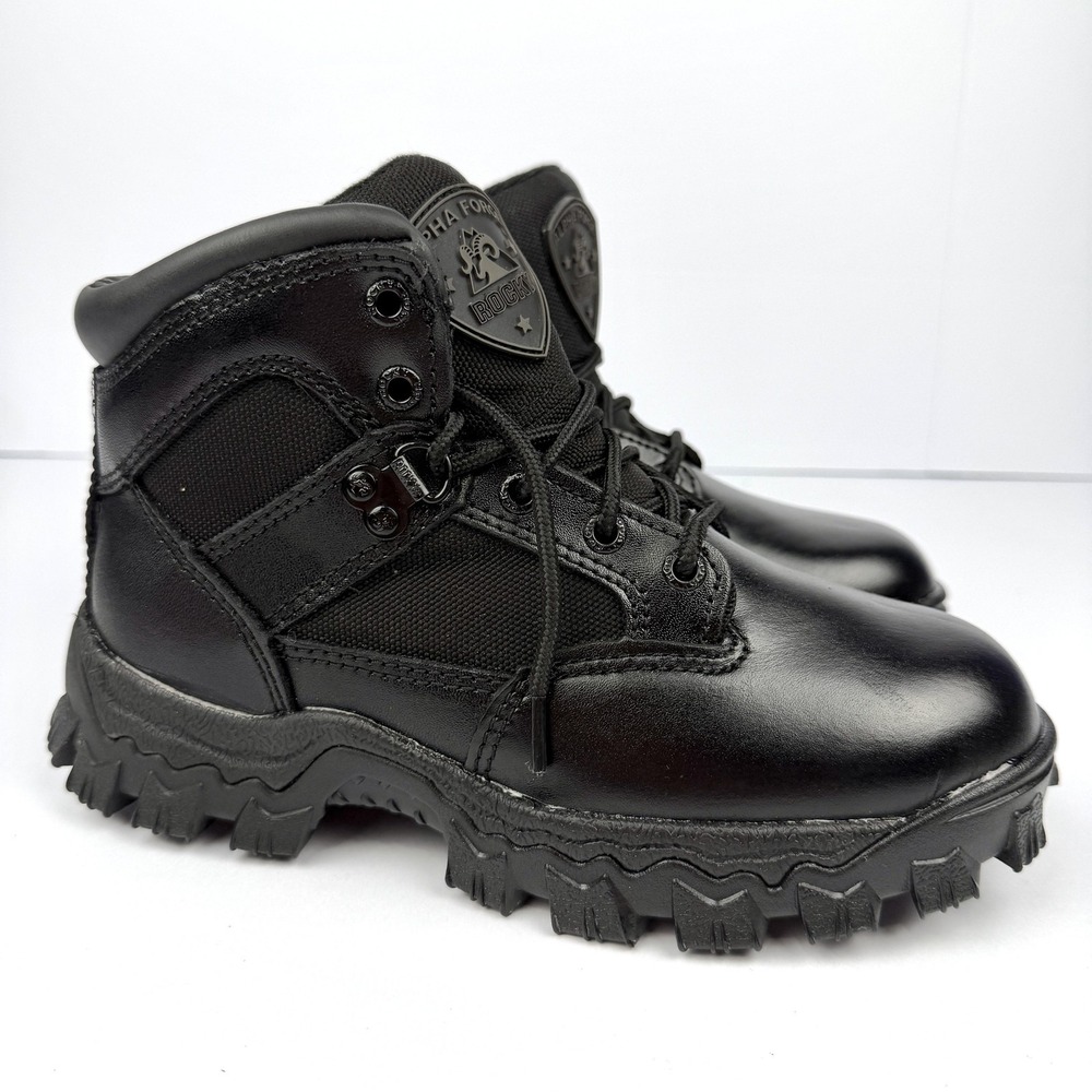 Rocky Alpha Force Boots‎ Mens Size 3.5 W Black 6 Inch Waterproof Leather 2167